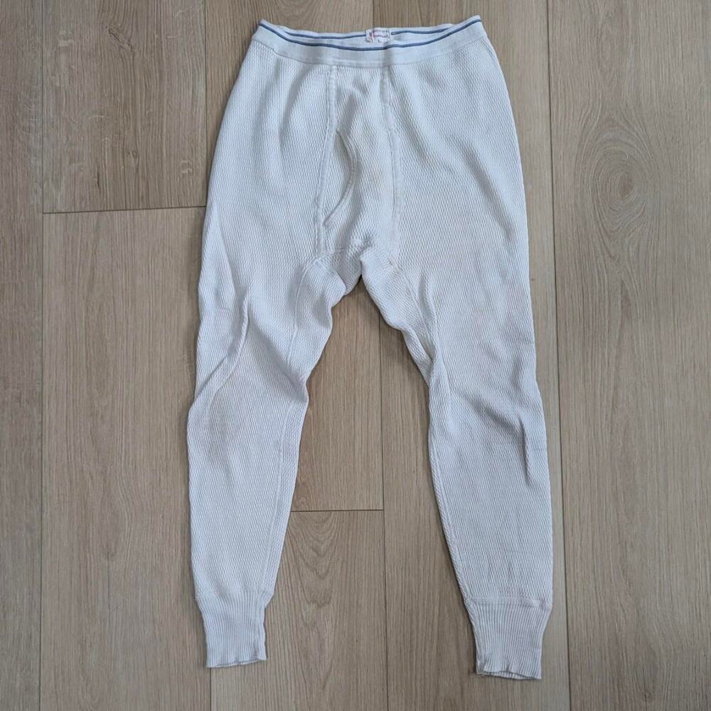 Vintage Towncraft Men's M Waffle Knit Thermal Long Johns - Equestrian Base Layer
